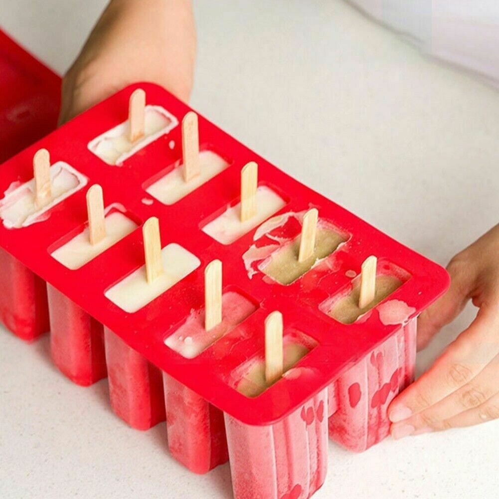 Large Popsicle Molds Food Grade Silicone Frozen Juice Ice Cream Pop Maker Mold - Fresh Stock Dated October 2025