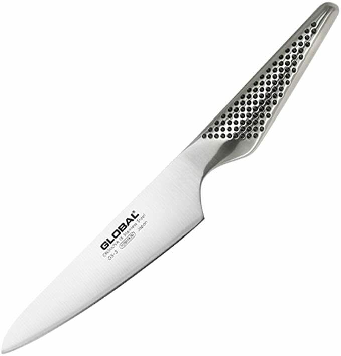 Global Japanese Chef Kinfe Santoku Petty Speed sharpener 3set GST-B46 Double-edg - Fresh Stock Dated October 2025