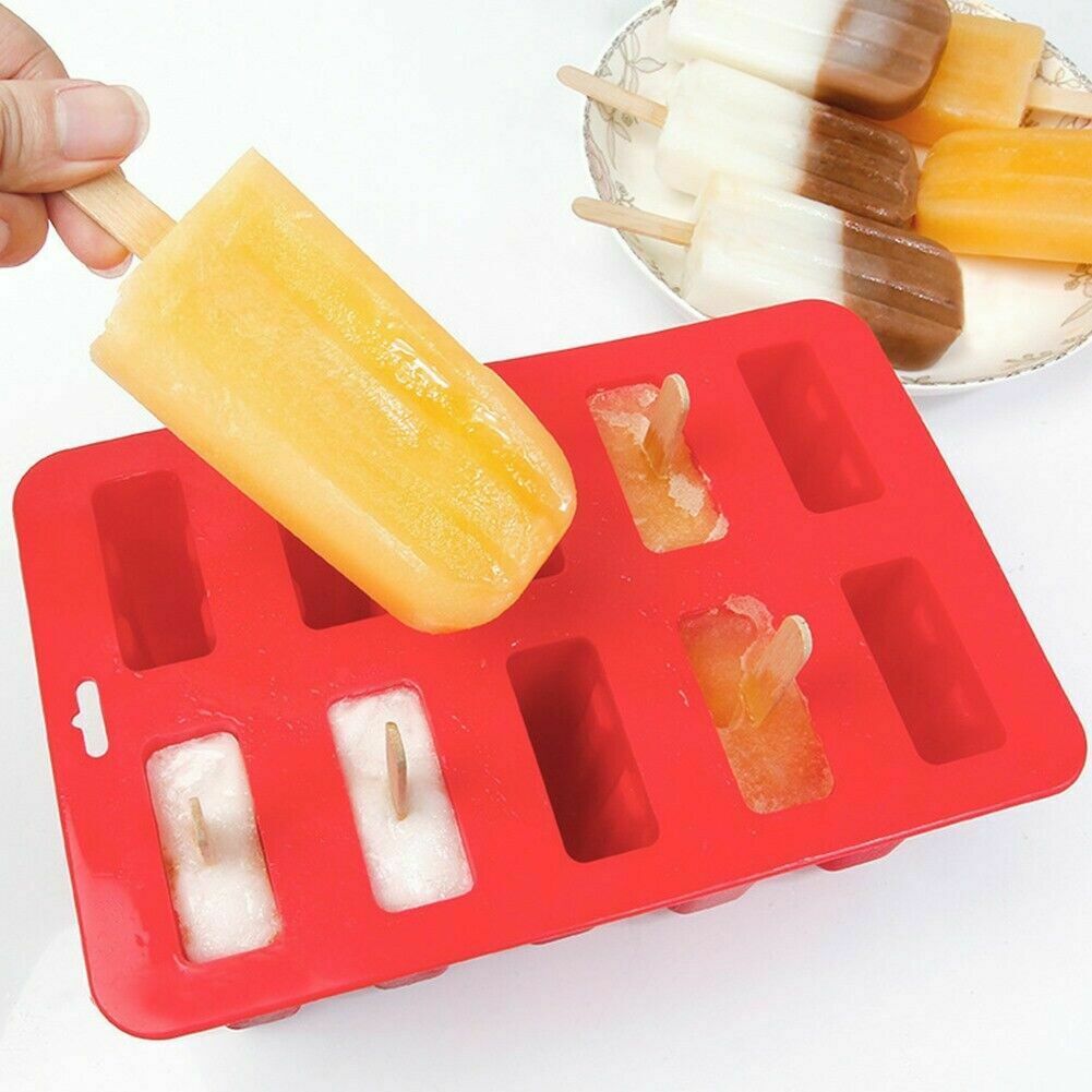 Large Popsicle Molds Food Grade Silicone Frozen Juice Ice Cream Pop Maker Mold - Fresh Stock Dated October 2025