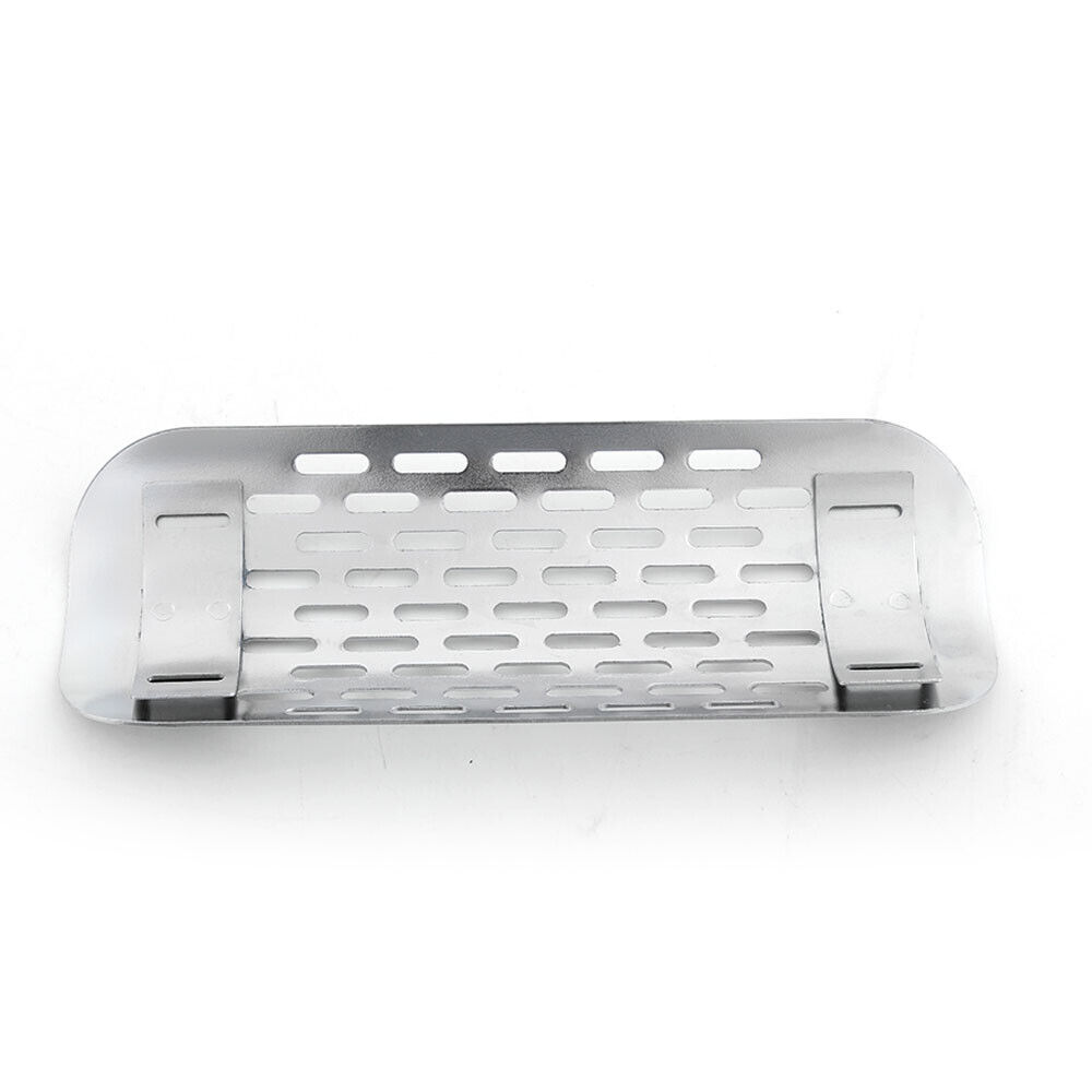 Silver Motorcycle Exhaust Muffler Heat Shield Cover Heel Guard Chrome Universal - Fresh Stock Dated October 2025