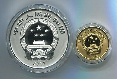 China 2012 Chinese Sacred Buddhist Mountain (Wutai) - Gold and Silver Coins Set - Fresh Stock Dated October 2025