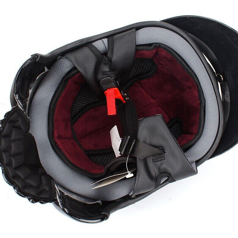 Motorcycle Skull Helmet Half Open Face Helmets with Visor Street Racing Touring - Fresh Stock Dated October 2025