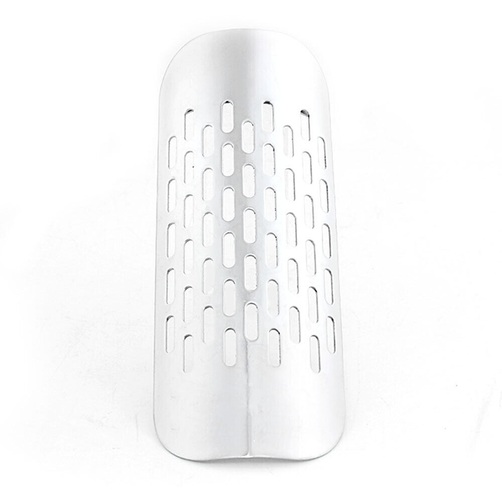 Silver Motorcycle Exhaust Muffler Heat Shield Cover Heel Guard Chrome Universal - Fresh Stock Dated October 2025
