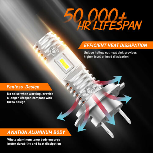 H7 Motorcycle LED Headlight Bulb For Suzuki GSXR600 GSXR750 2006-2007 2011-2017 - Fresh Stock Dated October 2025