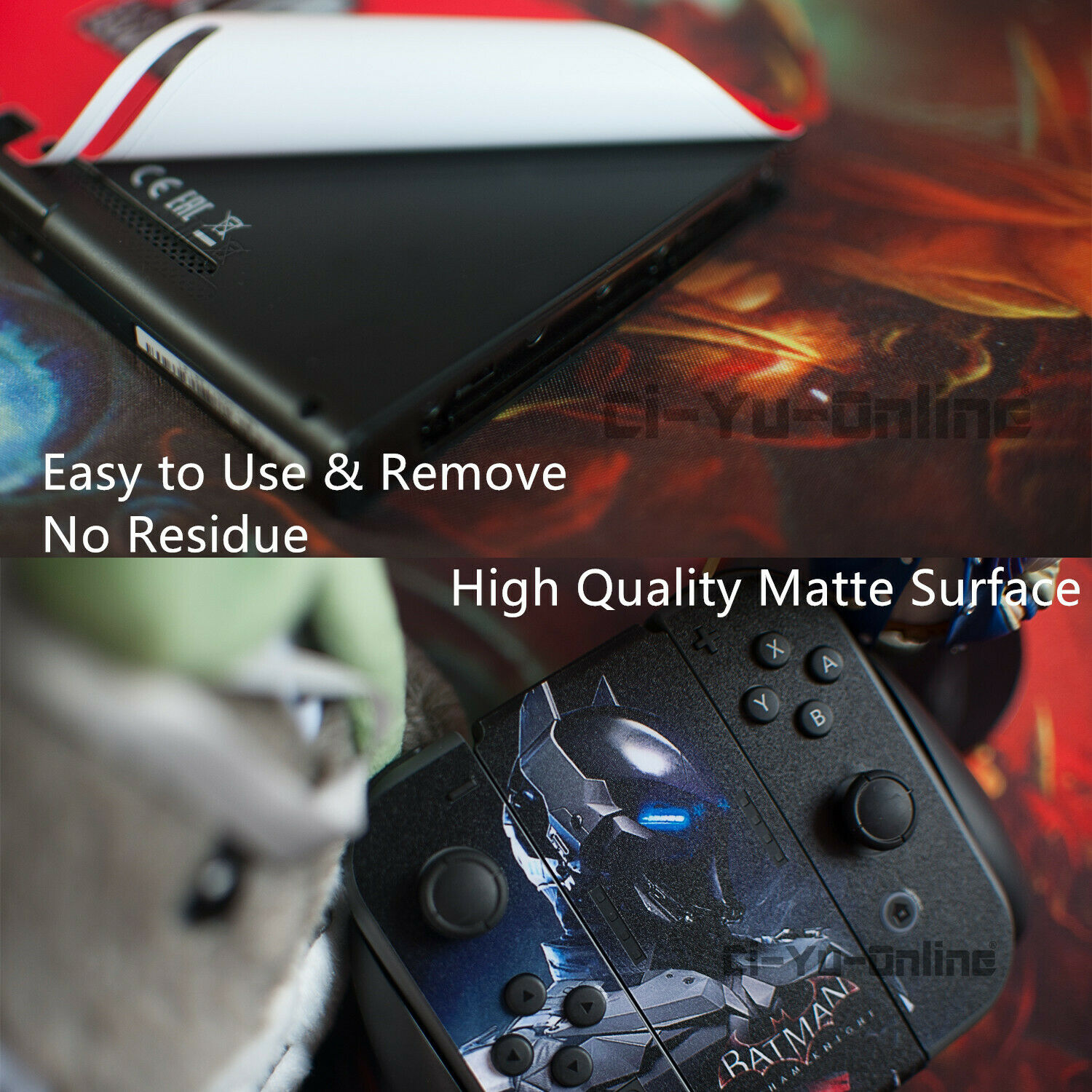 Ci-Yu-Online [NS] Batman VINYL SKIN Screen Protector for Nintendo Switch Joy-Con - Fresh Stock Dated October 2025