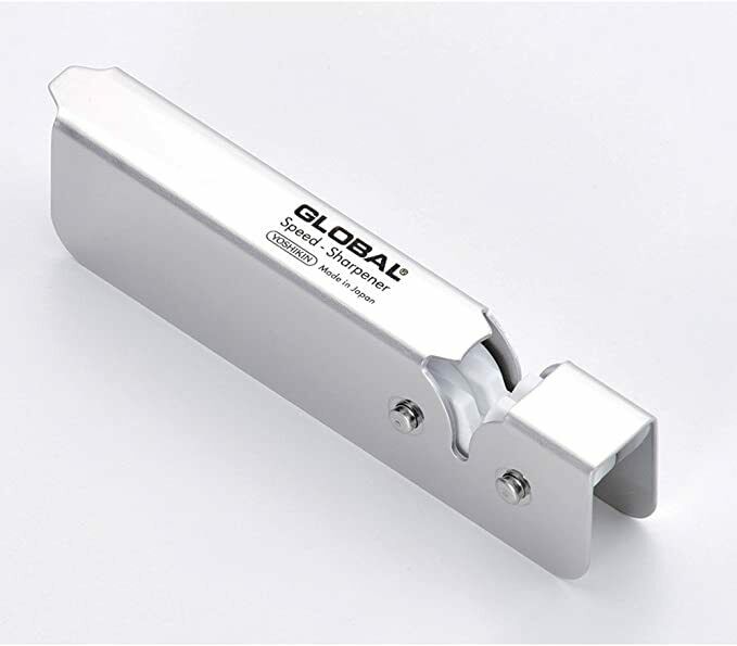 Global Japanese Chef Kinfe Santoku Petty Speed sharpener 3set GST-B46 Double-edg - Fresh Stock Dated October 2025