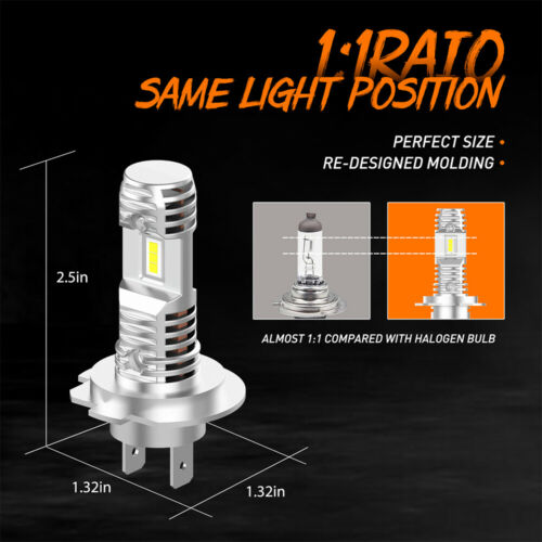 H7 Motorcycle LED Headlight Bulb For Suzuki GSXR600 GSXR750 2006-2007 2011-2017 - Fresh Stock Dated October 2025