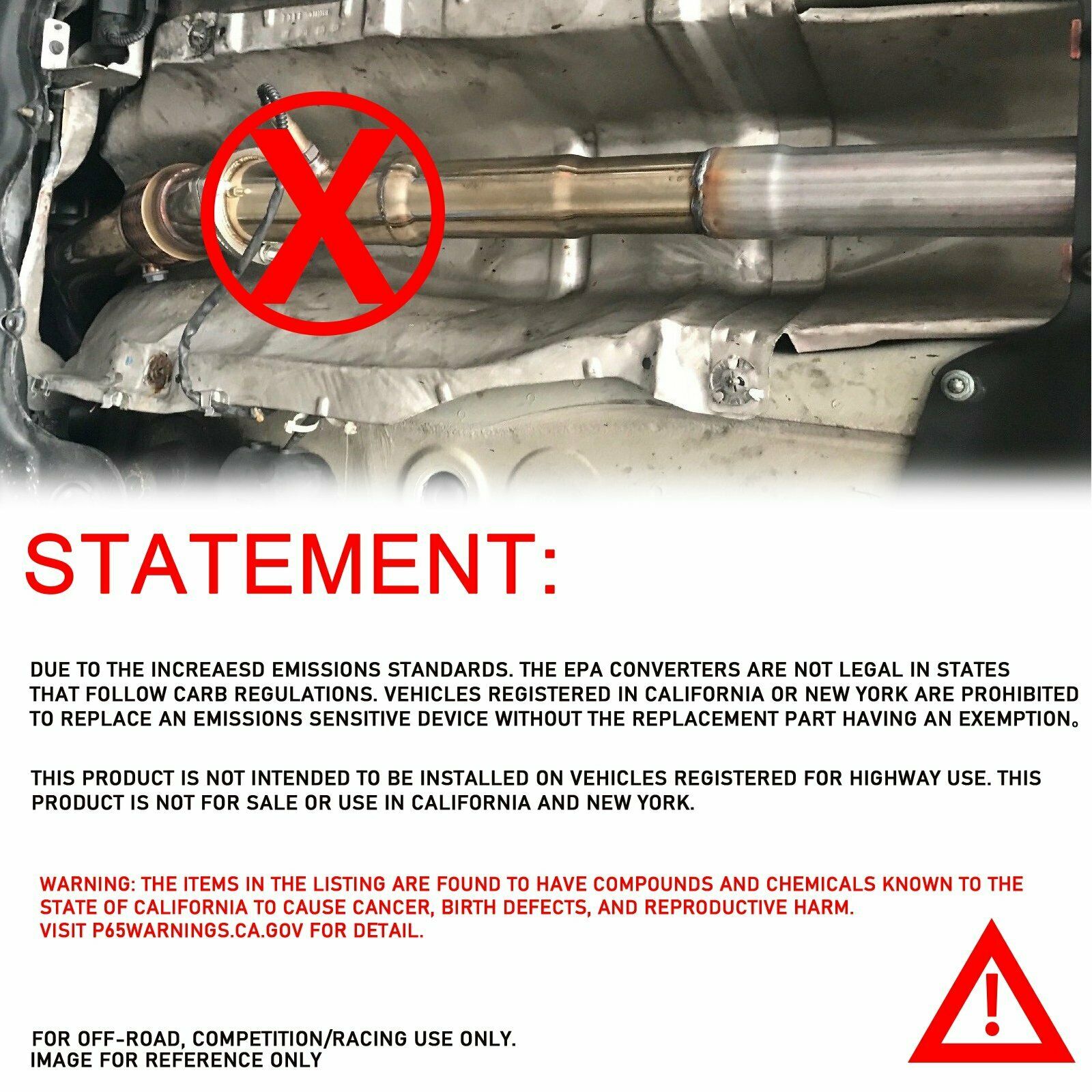 For Nissan 350z Infiniti G35 FX35 2003-2006 Pipes Resonated Exhaust - Fresh Stock Dated October 2025