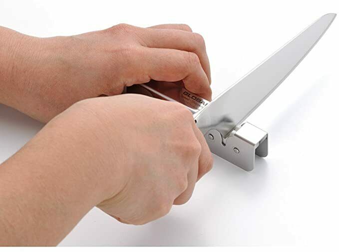 Global Japanese Chef Kinfe Santoku Petty Speed sharpener 3set GST-B46 Double-edg - Fresh Stock Dated October 2025