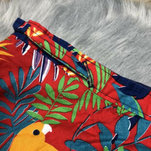 Vintage Womens Multicolored Parrot Bird Tropical Novelty Wrap Skirt - Fresh Stock Dated October 2025