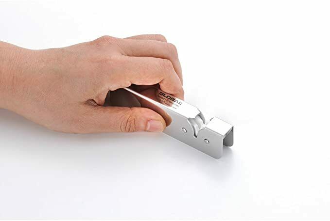 Global Japanese Chef Kinfe Santoku Petty Speed sharpener 3set GST-B46 Double-edg - Fresh Stock Dated October 2025