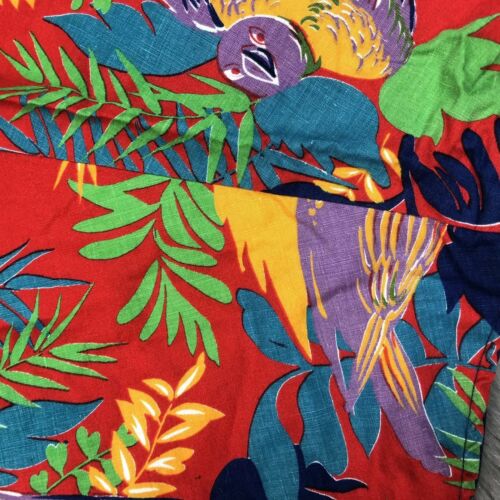 Vintage Womens Multicolored Parrot Bird Tropical Novelty Wrap Skirt - Fresh Stock Dated October 2025