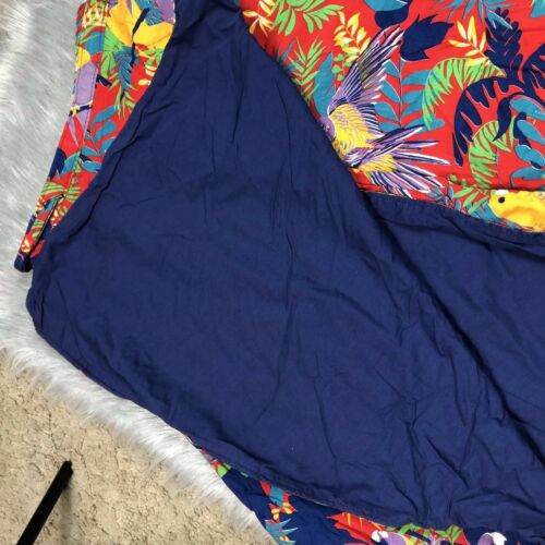 Vintage Womens Multicolored Parrot Bird Tropical Novelty Wrap Skirt - Fresh Stock Dated October 2025
