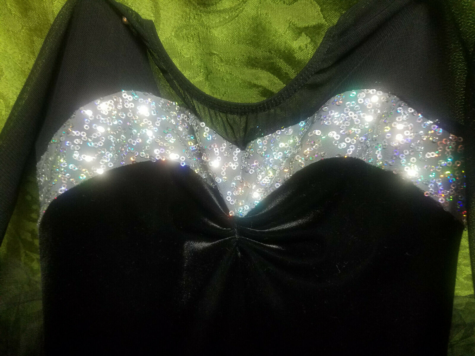 Girl Black Stretch Velvet Ballet Tutu Dance Costume Leotard Halloween Size Large - Fresh Stock Dated October 2025