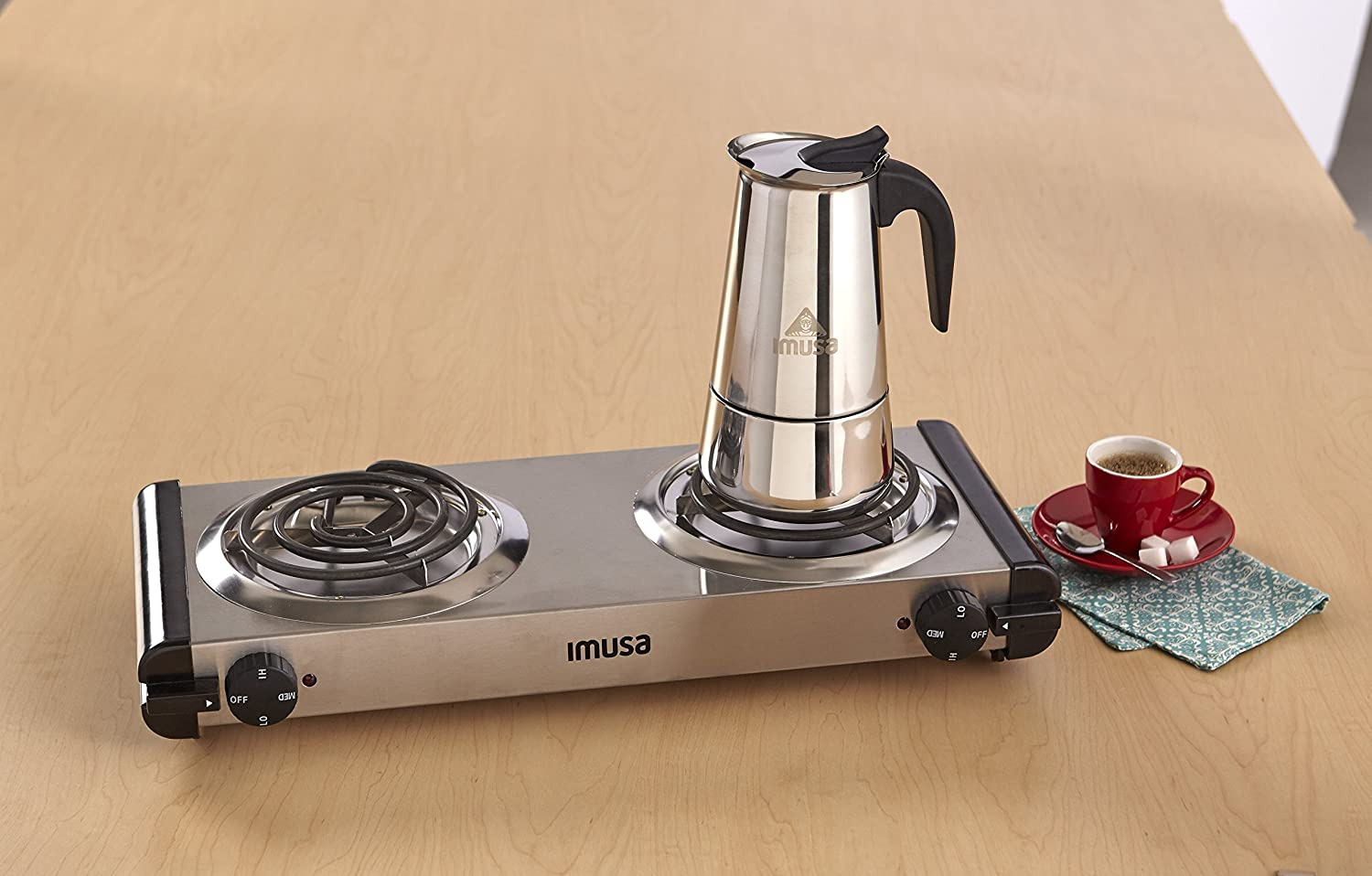 Portable Small Electric Stove Top 2 Burners Range Double Hot Plate Countertop US - Fresh Stock Dated October 2025