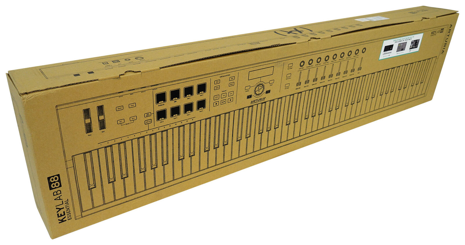 Arturia KeyLab Essential 88-Key USB MIDI Keyboard Controller in White+Software - Fresh Stock Dated October 2025