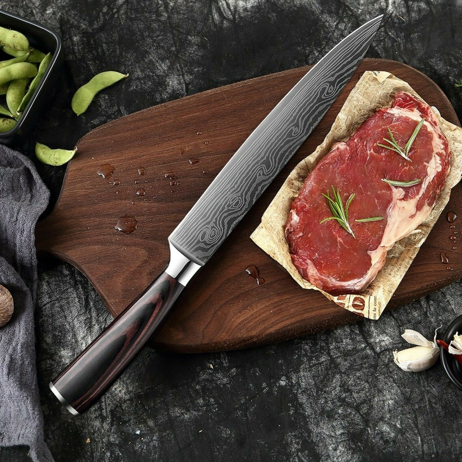 Kitchen Knife set Professional Stainless Steel Damascus Cleaver Japan Chef - Fresh Stock Dated October 2025