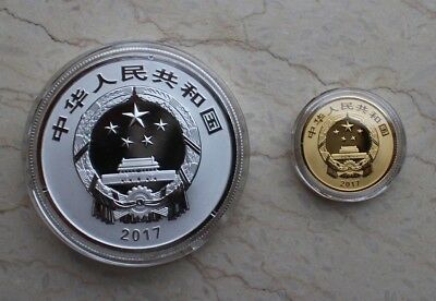 China 2017 Gold and Silver Coins Set-Chinese Auspicious Culture-Nian Nian You Yu - Fresh Stock Dated October 2025