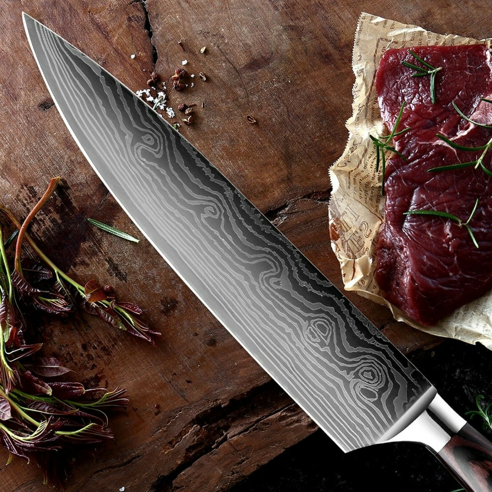 Kitchen Knife set Professional Stainless Steel Damascus Cleaver Japan Chef - Fresh Stock Dated October 2025