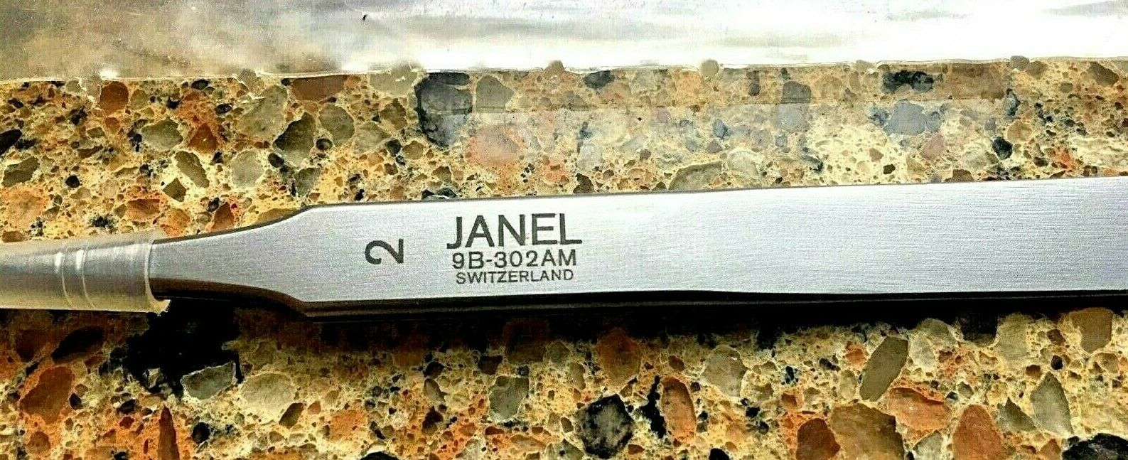 VINTAGE JANEL #2 9B-302AM ANTI MAGNETIC & ACID, NICKEL TWEEZERS MADE SWITZERLAND - Fresh Stock Dated October 2025