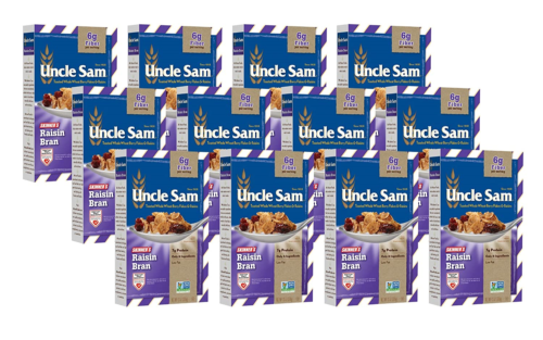Uncle Sam Skinner's Raisin Bran Cereal, High Fiber, Whole Grain, Non-GMO Project - Fresh Stock Dated October 2025