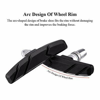 2 Pairs Bike Brakes Pads Set, 70mm Bicycle Brake Pads for Cruiser MTB Universal - Fresh Stock Dated October 2025