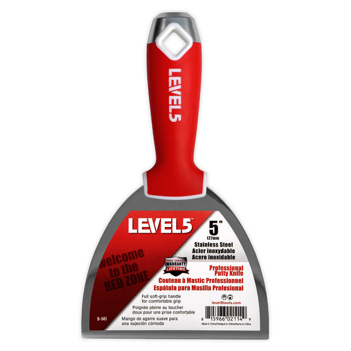 LEVEL5 #5-620 Drywall Putty Knife Set Stainless Steel 4-5-6