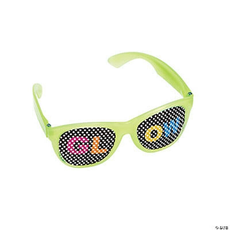 Glow in the Dark Adult Glasses Accessory Costume Attire Birthday Party - Fresh Stock Dated October 2025
