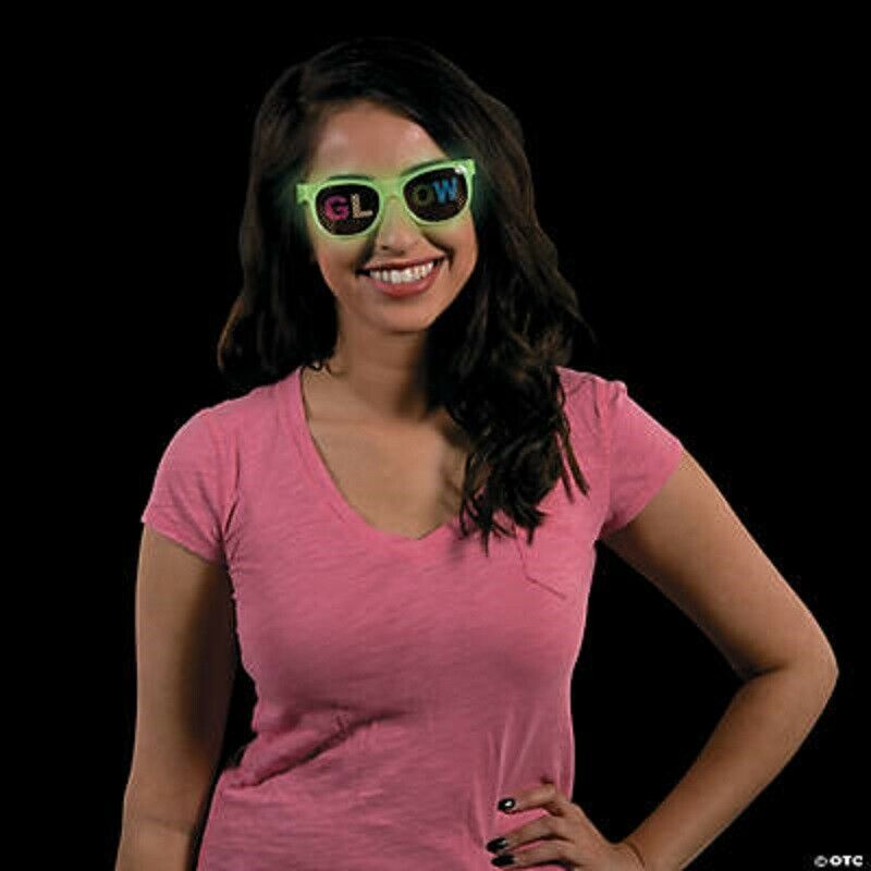 Glow in the Dark Adult Glasses Accessory Costume Attire Birthday Party - Fresh Stock Dated October 2025