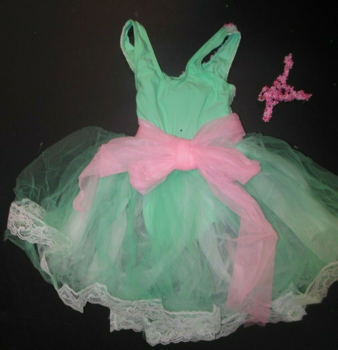 romantic length ballet costume brooch included child Sz Small 4-6m Mint Green - Fresh Stock Dated October 2025