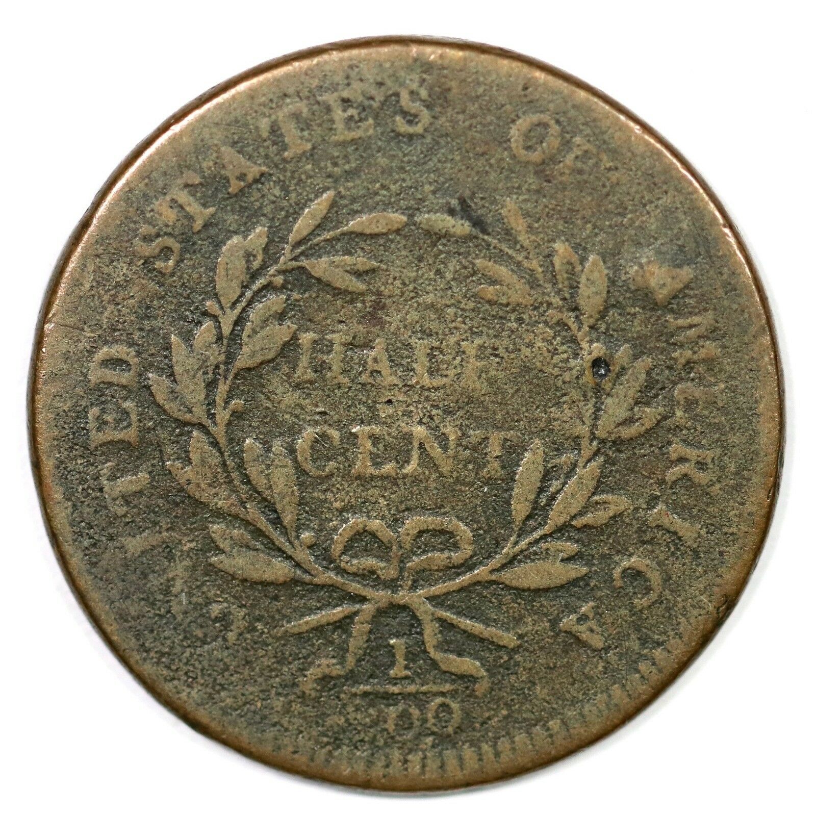 1797 C-3a R-3 Plain Edge Low Head Liberty Cap Half Cent Coin 1/2c - Fresh Stock Dated October 2025