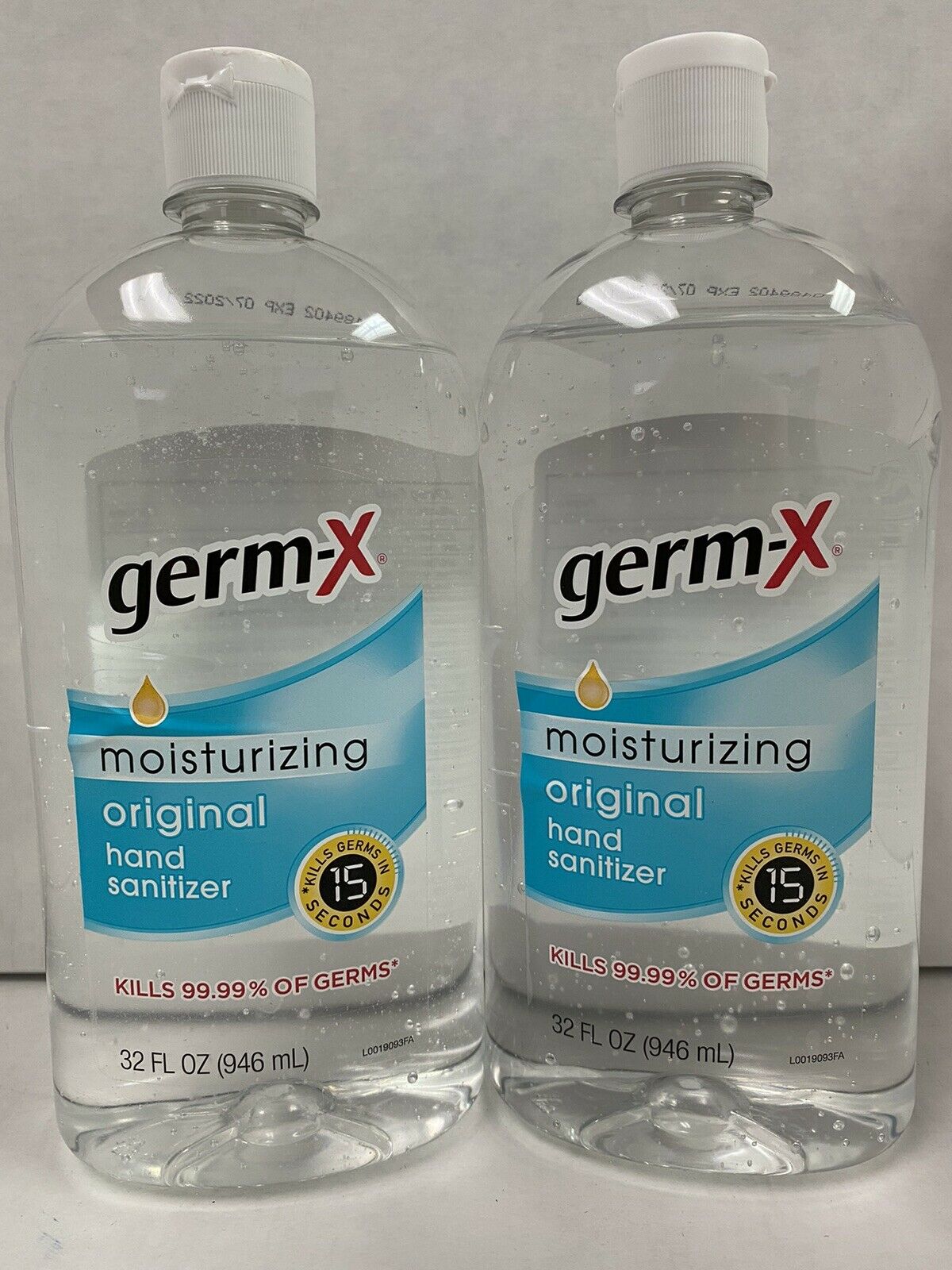 2 Pack Germ-X Moisturizing Hand Sanitizer Original 32 FL OZ Expires 08/2022 - Fresh Stock Dated October 2025