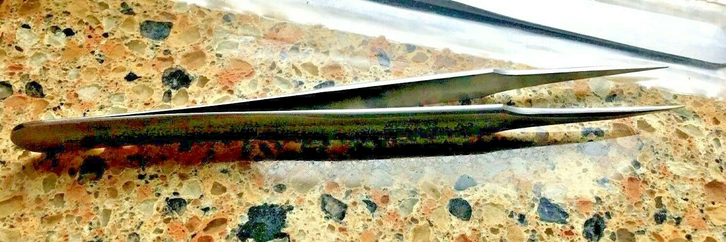 VINTAGE JANEL #2 9B-302AM ANTI MAGNETIC & ACID, NICKEL TWEEZERS MADE SWITZERLAND - Fresh Stock Dated October 2025