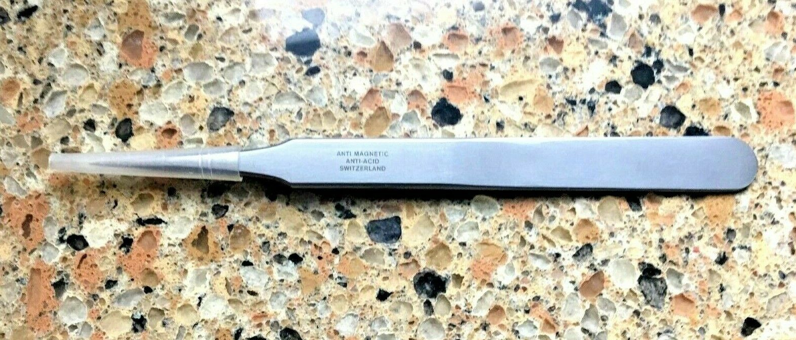 VINTAGE JANEL #2 9B-302AM ANTI MAGNETIC & ACID, NICKEL TWEEZERS MADE SWITZERLAND - Fresh Stock Dated October 2025