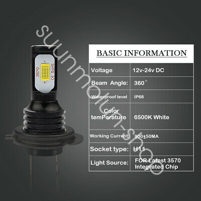 High Power HID LED Headlight Bulb Lights For Kawasaki Ninja 650R 250R 2006-2016 - Fresh Stock Dated October 2025