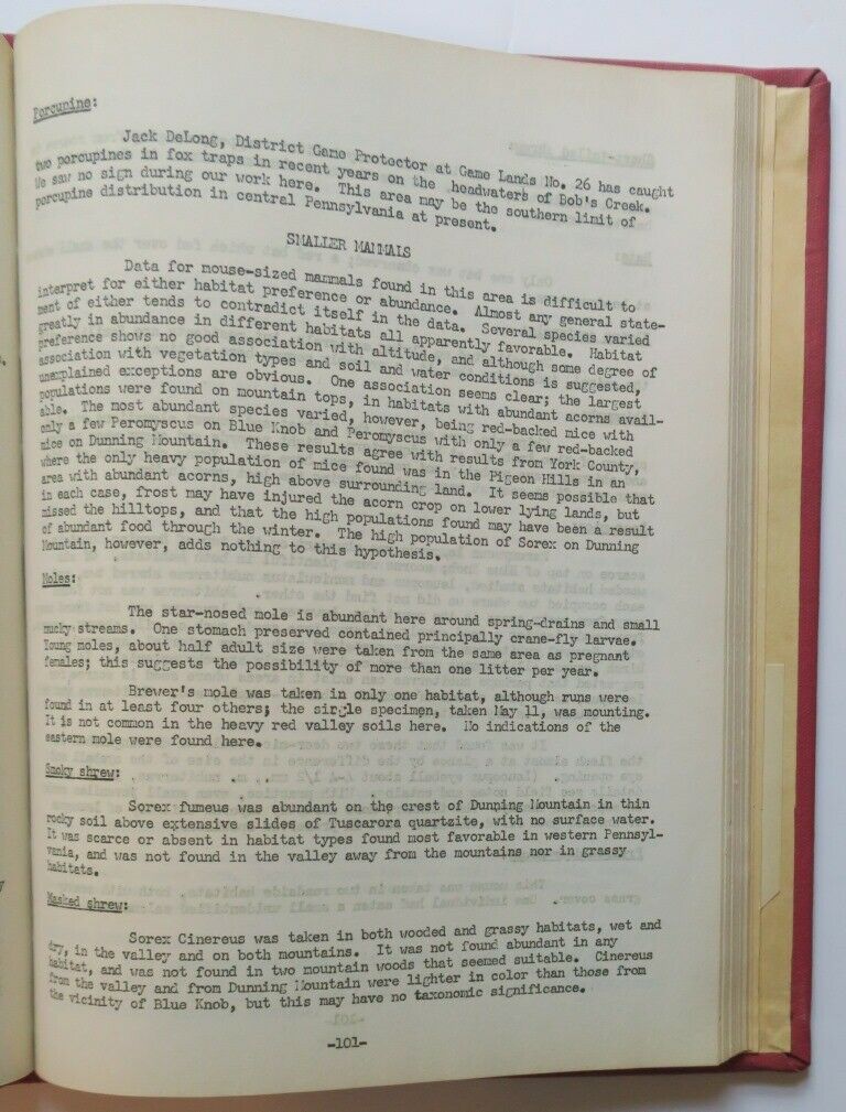 1949 Pennsylvania Game Commission Quarterly Progress Report,Poole Bear drawing - Fresh Stock Dated October 2025