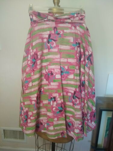 Vintage Tropical Floral Print Skirt handmade xs - Fresh Stock Dated October 2025
