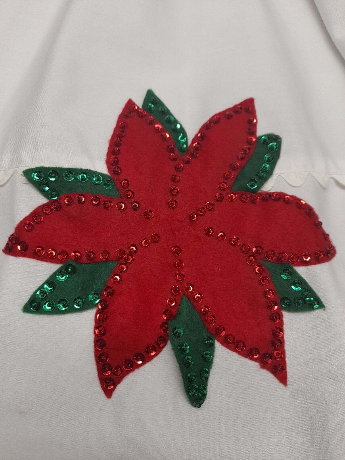 Vtg Circle Malco Modes Partners Please Skirt Sz S Christmas Poinsettia White - Fresh Stock Dated October 2025