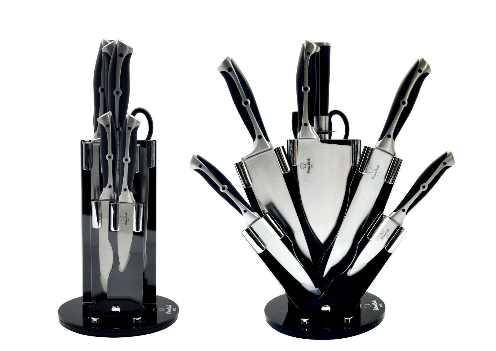 8 Pieces Kitchen Knife Set/Stainless Steel/BLACK/Cleaver by Prime Cook - Fresh Stock Dated October 2025