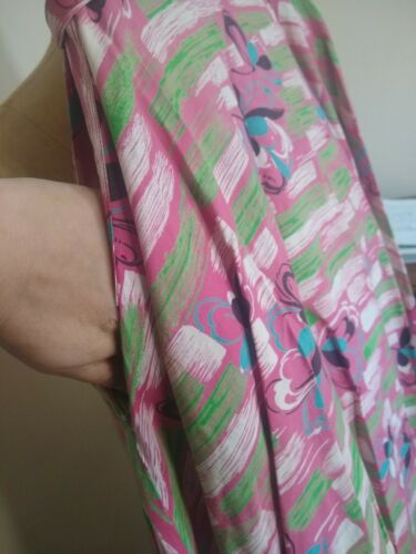 Vintage Tropical Floral Print Skirt handmade xs - Fresh Stock Dated October 2025