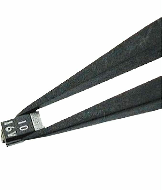 Black Steel Tweezer with Pointed Plastic Tip for Changing Watch Battery Hobby - Fresh Stock Dated October 2025