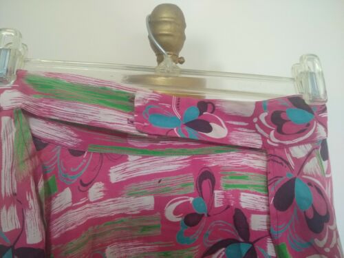 Vintage Tropical Floral Print Skirt handmade xs - Fresh Stock Dated October 2025