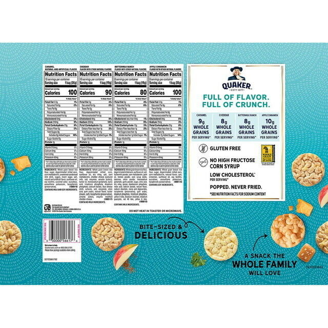 Quaker Rice Crisps Variety Pack (36 pk.) GREAT VALUE & SERVICE!! - Fresh Stock Dated October 2025