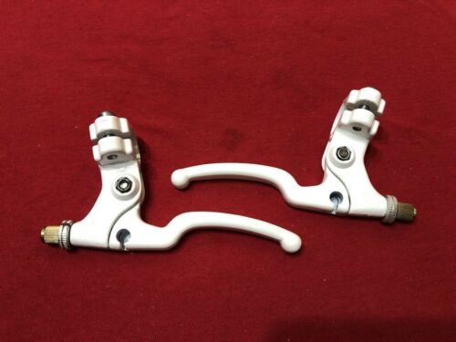 GT PERFORMER BRAKE LEVERS WHITE OLD SCHOOL BMX - Fresh Stock Dated October 2025