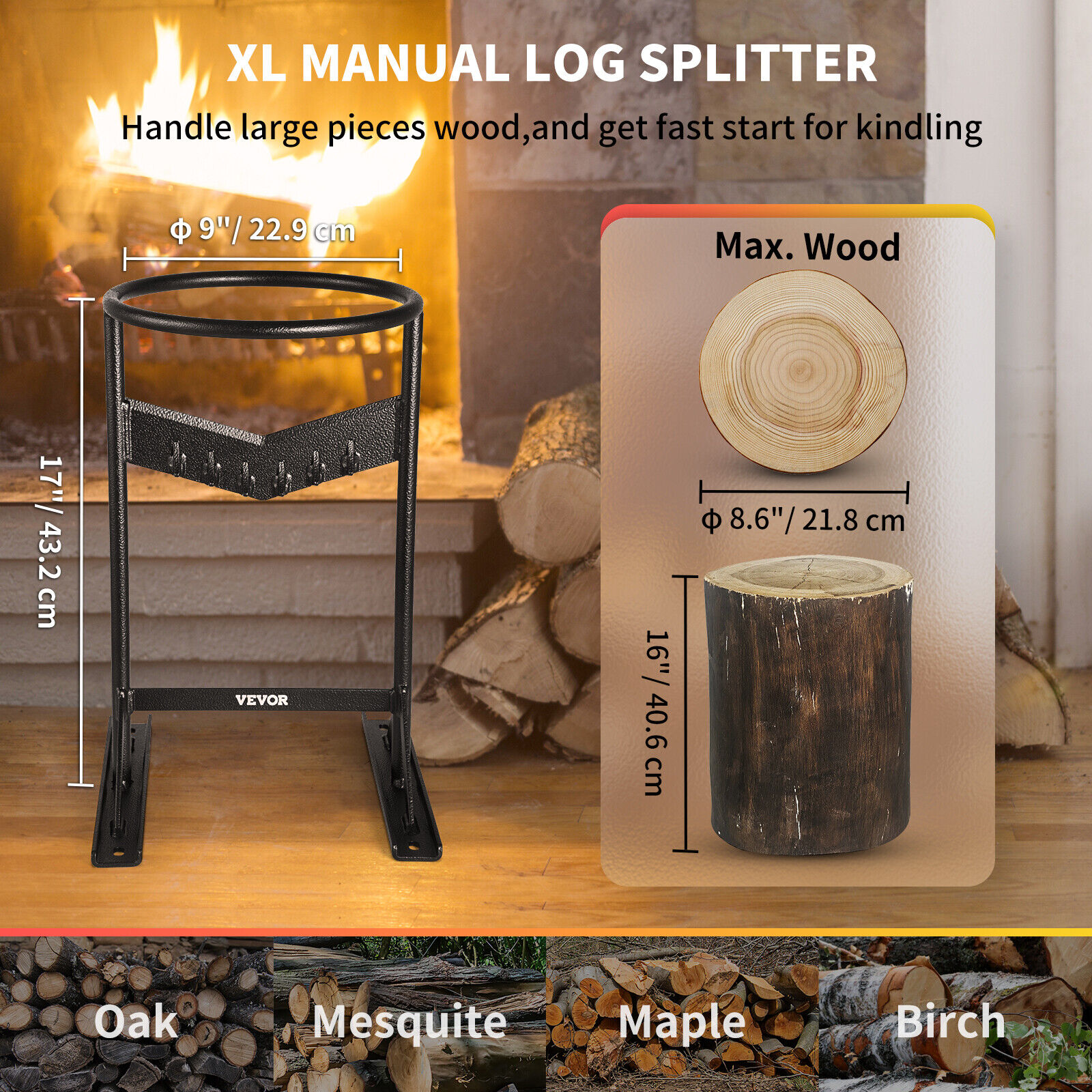 VEVOR Firewood Splitter 9