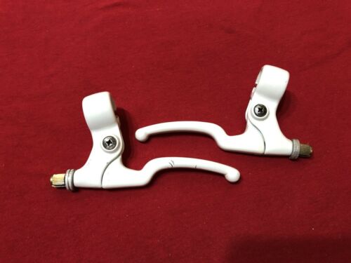 GT PERFORMER BRAKE LEVERS WHITE OLD SCHOOL BMX - Fresh Stock Dated October 2025