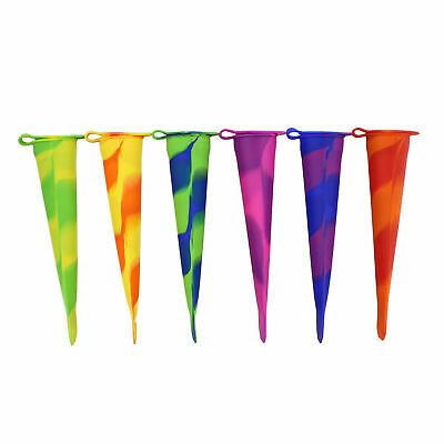 7Penn Ice Pop Molds Popsicle Molds - 6 Pc Silicone Frozen Yogurt Tubes with Lids - Fresh Stock Dated October 2025