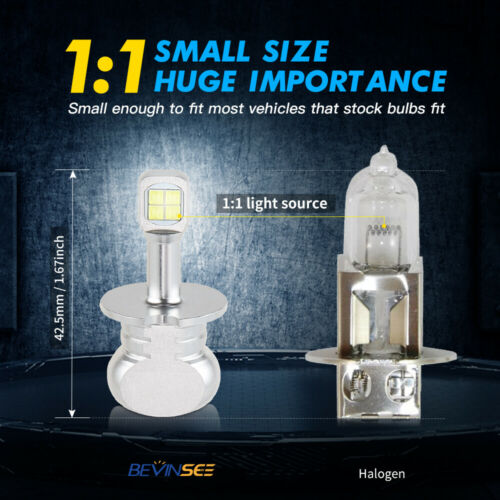 Bevinsee H3 LED Headlight Bulb For Buell Firebolt XB9R XB12R 03 04-09 Lightning - Fresh Stock Dated October 2025