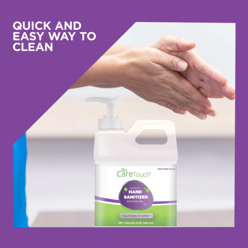 Care Touch Instant Hand Sanitizer Gel with Vitamin E and Aloe Vera, 1 Gallon - Fresh Stock Dated October 2025
