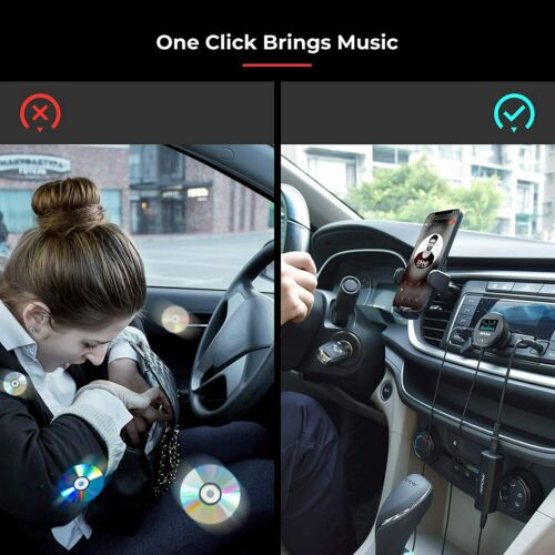 Mpow Bluetooth 5.0 Car Kit Wireless Receiver W/ 3.5mm Ground Loop Noise Isolator - Fresh Stock Dated October 2025